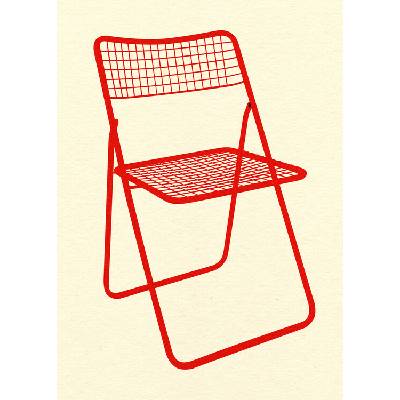 Plakát, Obraz - Ted Net Chair Red, Rosi Feist, 30 × 40 cm