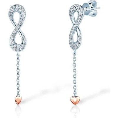 SAVICKI Infinity обеци: посребрени. кубичен цирконий