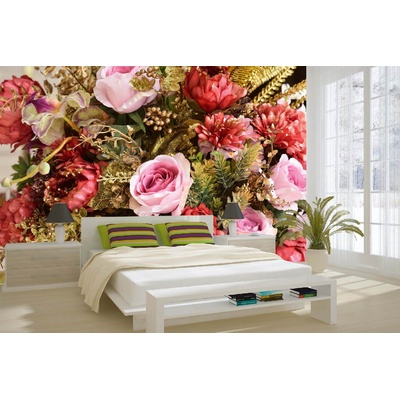 Самозалепваща се флизелинова фототапета букет от рози 375 x 250 см