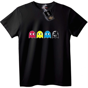 NOONEBRAND Тениска Pac-Man Призраци & Darth Vader - 7XL, White