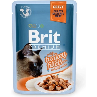 Brit Premium Cat Delicate Fillets in Gravy with Turkey 24 x 85 g