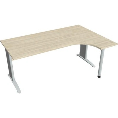 Hobis Pracovný stôl Cross, ergo, ľavý, 180 x 75,5 x 120 cm, agát/kov