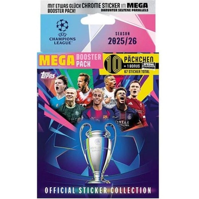 Topps УЕФА Шампионска лига 2025/2026 Стикери - Мега Еко Пакет