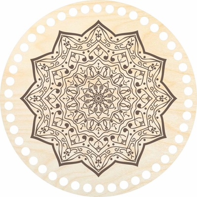 Woody Crafts Dno/víko - kruh 20 cm, Mandala