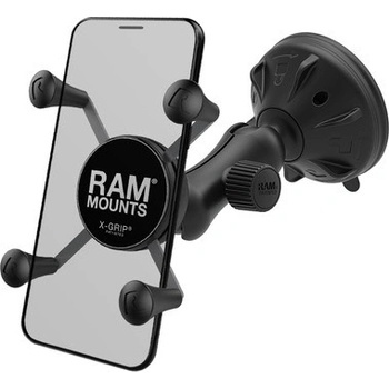 kompletní sestava univerzálního držáku mobilního telefonu X-Grip s přísavkou na sklo, rameno 70 mm, RAM Mounts