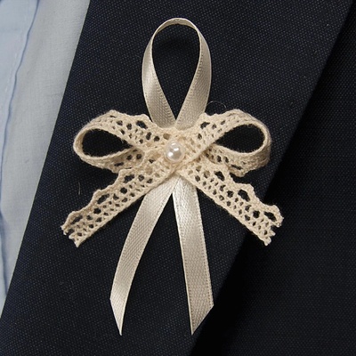 Svatební vývazky - Naďa - smetanová (10 ks/bal)