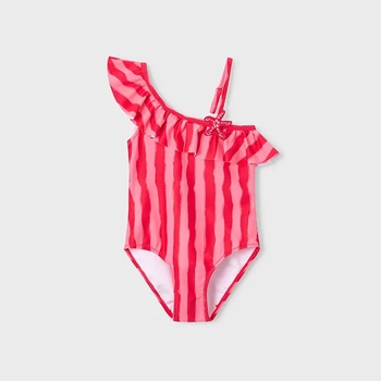 MAYORAL Цял бански костюм с асиметрични презрамки Червен мак за мини момиче Mayoral