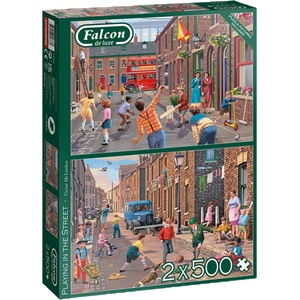 Falcon - Puzzle 2x500 Playing in the Street - 500 piese