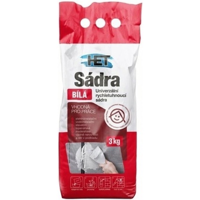 HET Sádra biela 3 kg, 3 kg