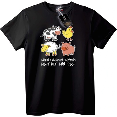 NOONEBRAND Тениска Моите Приятели Не Идват на Масата - 2XL, White