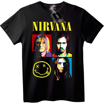 NOONEBRAND Тениска Nirvana Поп Изкуство - L, White
