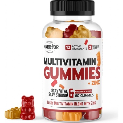 Warrior Multivitamin Gummies se zinkem Strawberry Apple 60 gummies