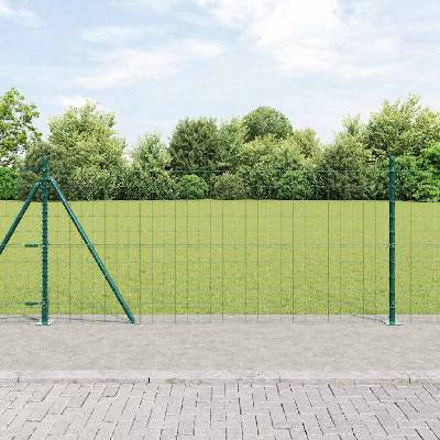 OMAXI Evropský plot s betonovou základnou 10 x 0,8 m Zelená Síťovina 241818