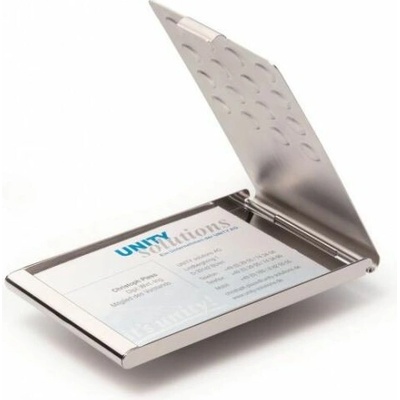 DURABLE Krabička na vizitky BUSINESS CARD BOX CHROME – Zboží Mobilmania