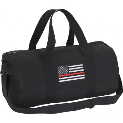 ROTHCO taška športová US vlajka s červeným pruhom ČIERNA