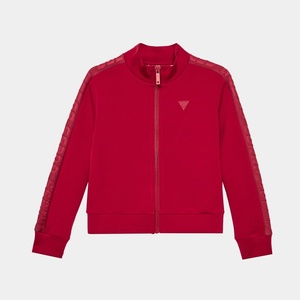 GUESS Спортен суичър в бордо за момиче с релефни надписи Guess