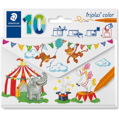 STAEDTLER Флумастри Staedtler 323, триъгълни, 10 цвята (27941-А)