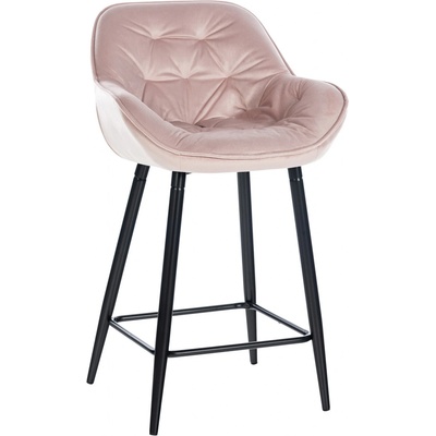 Design-Shop Gibson samet Růžová / černé