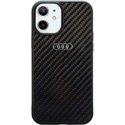 Audi Кейс Audi Carbon Fiber за iPhone 11 / Xr 6.1"", черен / черен, твърд, AU-TPUPCIP11-R8/D2-BK (KXG0072823)
