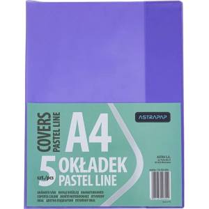 ASTRA Корици за брошури astra pap a/4 с мембрана pvc неонови пастелни цветове 5 бр. в опаковка 124024006 (124024006)