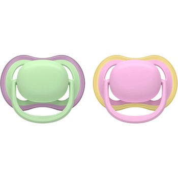 Philips Залъгалки Philips Avent - Ultra Air, 6-18 м, с кутийка, 2 броя, зелена/розова (SCF087/12)