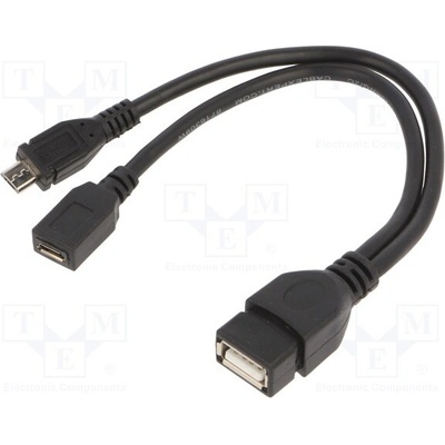 Gembird A-OTG-AFBM-04 USB OTG AF to micro BM + micro BF, 0,15m