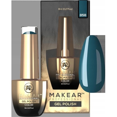 Hybridný farebný lak Makear 858 Cold Lagoon 8 ml