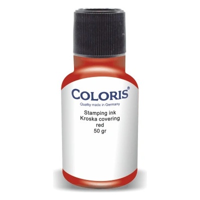 Coloris Speciální razítková barva Kroska P na kov a tvrdou gumu červená 50 g