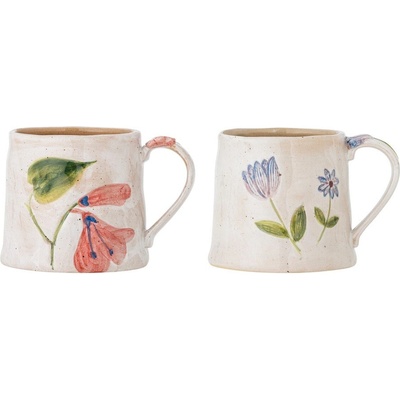 Bloomingville Кремави керамични чаши в комплект 2 бр. 430 ml Camilla - Bloomingville (82072746)