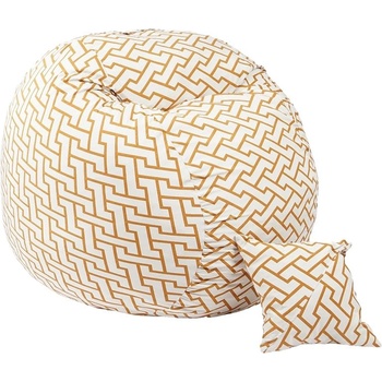 Image 1 of PUFRELAX Комплект Барбарон и декоративна възглавница 600л. King Size, Zappity Orange, Перящ се калъф, Пълнеж с микс от мемори пяна и дунапрен, Гама Premium (PUF-M-KP-PT-ZAO)