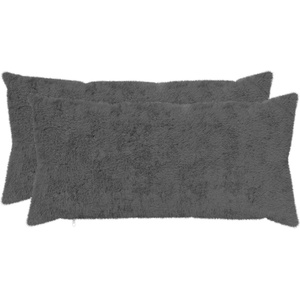 vidaXL Калъфка за възглавница 2 бр. HEERLEN Тъмносиво 40 x 70 cm (909741)