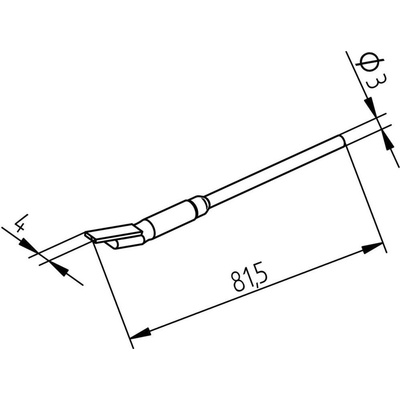 Ersa odsávací hrot Velikost hrotů 4 mm Délka hrotů 4 mm Obsah 2 ks