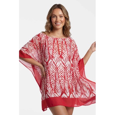 Deidad dámský plážový kaftan červený