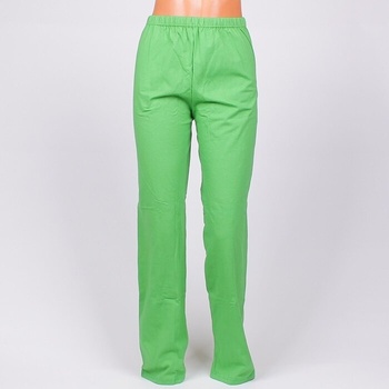 Дамски памучен панталон-пижама в свеж зелен цвят