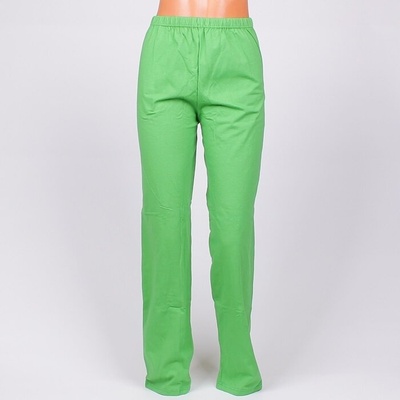 Дамски памучен панталон-пижама в свеж зелен цвят