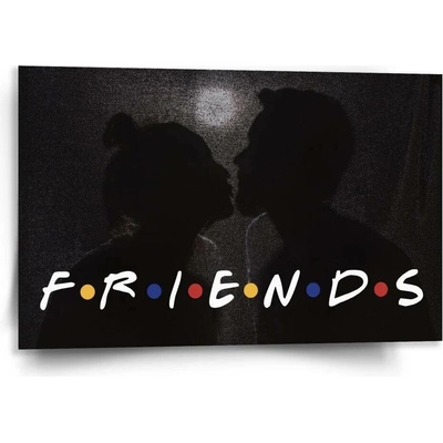 Sablio Obraz Seriál přátelé FRIENDS Polibek - 120x80 cm