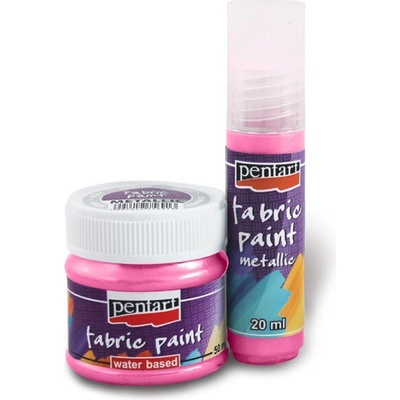 Farba na textil 20 ml metalická ružová