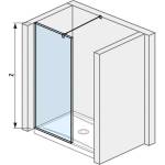Jika Pure - Душ стена 70 см, Jika Perla Glass, прозрачно стъкло H2674290026681 (H2674290026681)