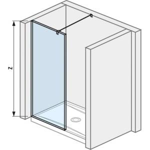 Jika Pure - Душ стена 70 см, Jika Perla Glass, прозрачно стъкло H2674290026681 (H2674290026681)
