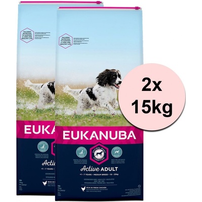 Eukanuba Adult Medium Breed 2 x 15 kg