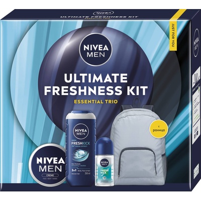 Nivea Men Подаръчен комплект Ultimate Freshness Kit, с раница, 3 части