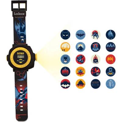 Lexibook Batman Children's Projection Watch with 20 Images - детски часовник със силиконова каишка и проектор (черен-жълт)