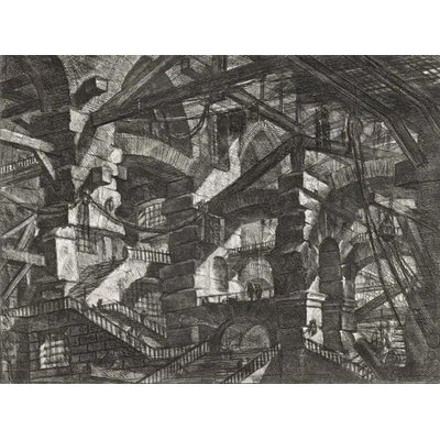 Obrazy - Piranesi, Giovanni Battista: Carceri Series, XIV. deska - reprodukce obrazu