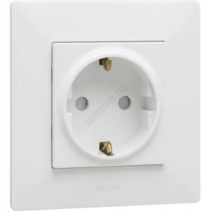 Legrand - Домашна SCHUKO розетка с рамка NILOE STEP 250V бяла (LR0115A)