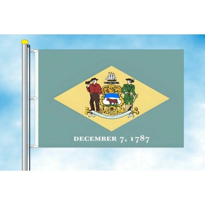 LIBEA, s.r.o. Delaware vlajka Rozměr: 30×45 cm, Uchycení: Karabiny na stožár