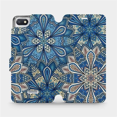 Pouzdro Mobiwear parádní flip Xiaomi Redmi 6A - V108P Modré mandala květy