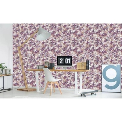 DIMEX ART Луксозна флизелинова тапета лилава флорална вариация