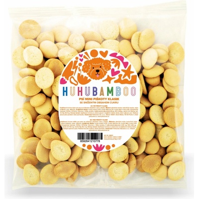 Huhubamboo MINI piškóty pre psov KLASIK 80 g
