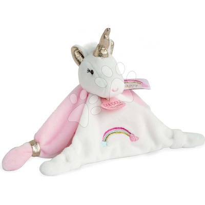 Doudou et Compagnie plyšový jednorožec na maznanie Unicorn Lucie la Licorne ružový 20 cm v darčekovom balení DC3312