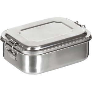 Fox Outdoor Products Кутия за обяд FoxOutdoor, неръждаема стомана, приблизително 16 x 13 x 6, 2 cm (33416A)